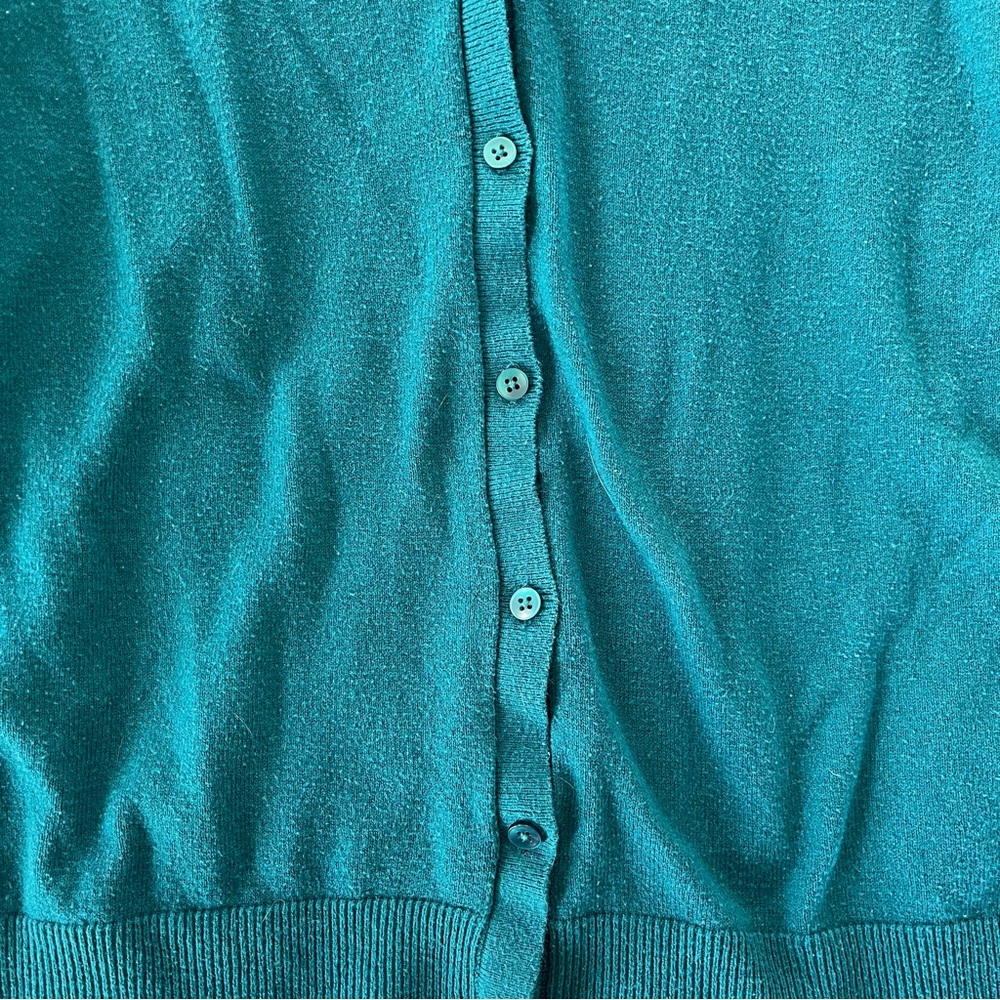 GAP Teal Button-Front Cardigan - Picture 4 of 5